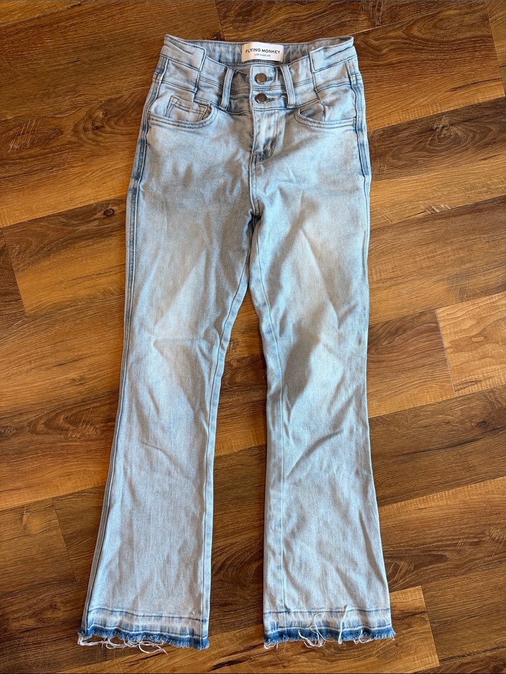 Flying Monkey Light Wash High-Rise Flare Jeans